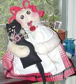 Primitive Doll - Raggedy Sweets & Willie Close Up - BF-121-02