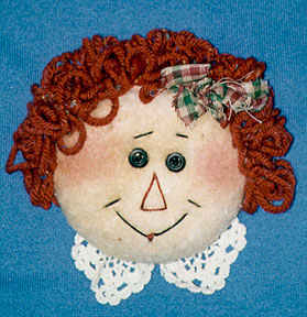 Raggedy Ann Head Pin